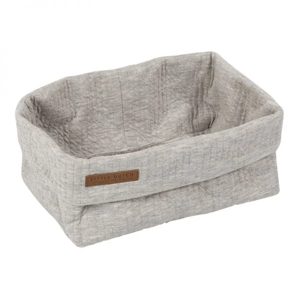 Cesto de Arrumação Pure Grey da Little Dutch