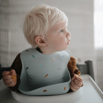 Babete ou Bib de Silicone Mushie | Black Numbers - Image 3