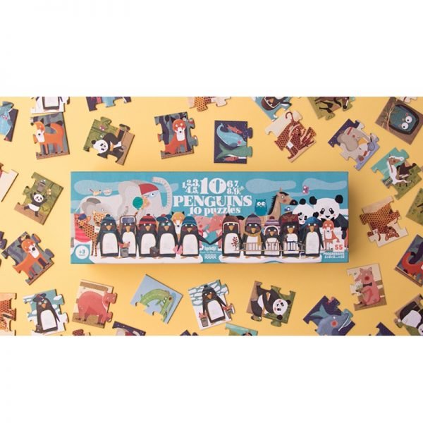Puzzle - 10 Pinguins - Contar até 10 - Image 8