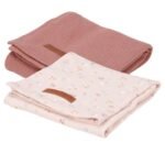 Swaddles 70 x 70 Pure Pink Blush / Little Pink Flowers