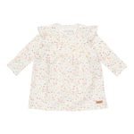 Vestido Manga Comprida com Folhos | Flowers & Butterflies