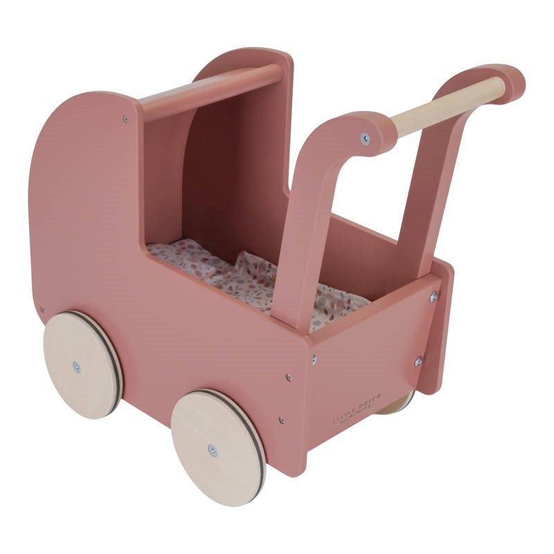 0021875_little-dutch-wooden-doll-pram-0 Carro de Bonecas - Rosa - Image 1