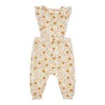 Macacão | Dungarees | Vintage Little Flowers Print | Tecido Canelado