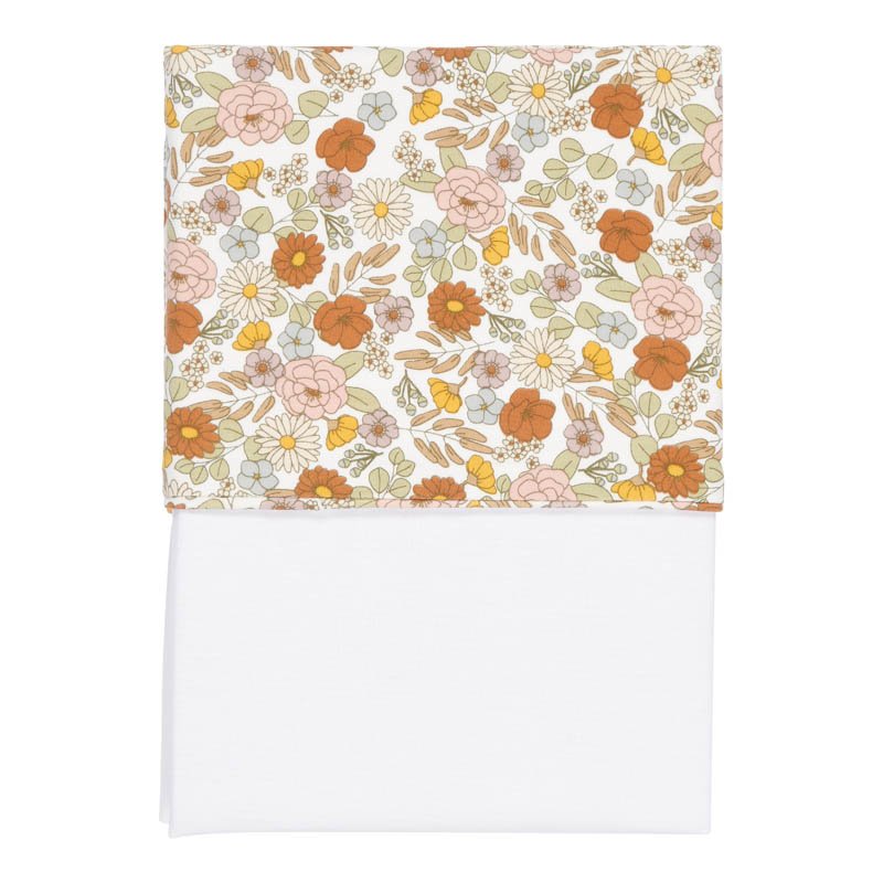 TE10102001-Cot-sheet-Vintage-Little-Flowers.jpg Lençol de Berço | Cot Sheet | Vintage Little Flowers - Image 1