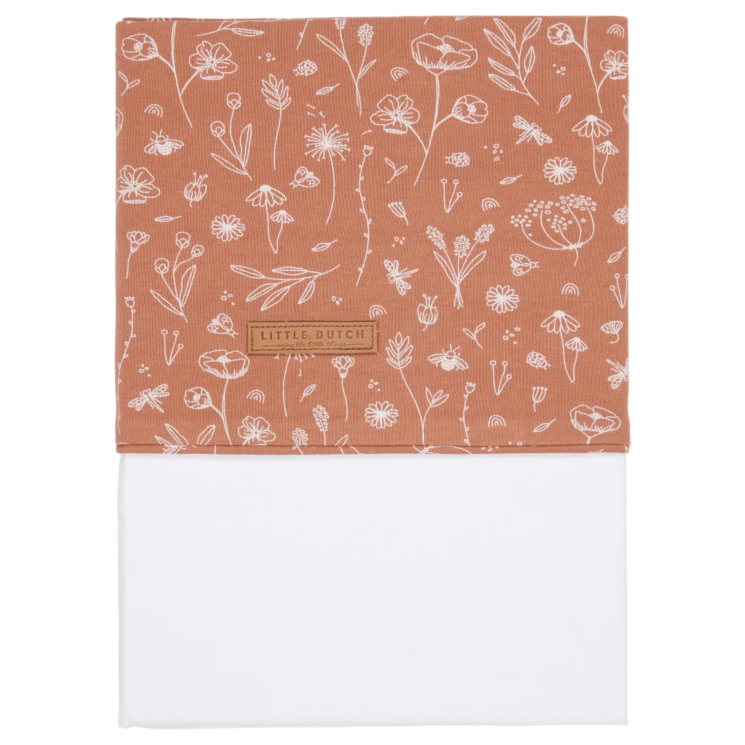TE10121061-WildFlowers-Rust_1331a834-a06a-4d45-8a6a-8ecf52f3b4f1 Lençol de Berço | Cot Sheet | wild flowers rust - Image 1