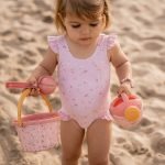 Fato de Banho com Folhos | Little Pink Flowers - Image 6