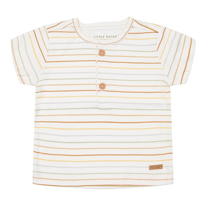 0023949_little-dutch-t-shirt-short-sleeves-vintage-sunny-stripes-86-vintage-sunny-stripes-1 T-Shirt Manga Curta | Vintage Sunny Stripes - Image 1