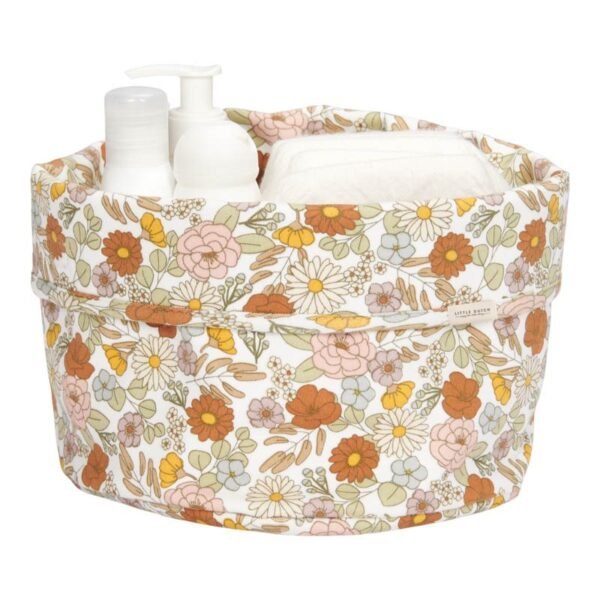 Cesto de Arrumação Redondo | Vintage Little Flowers - Image 3