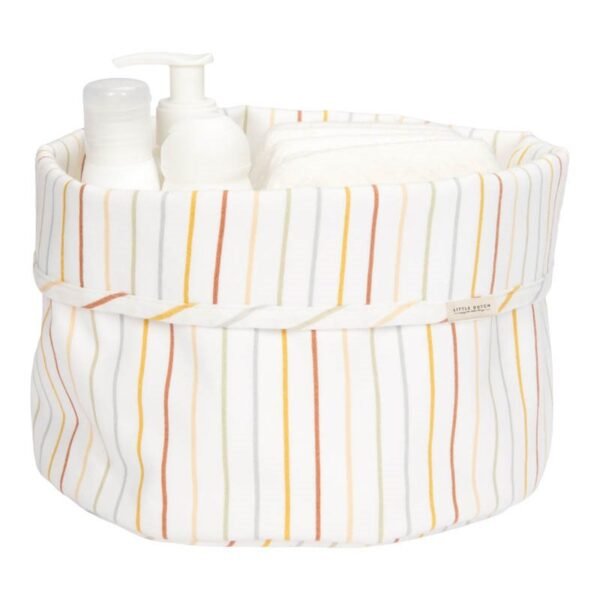 Cesto de Arrumação Redondo | Vintage Sunny Stripes - Image 3