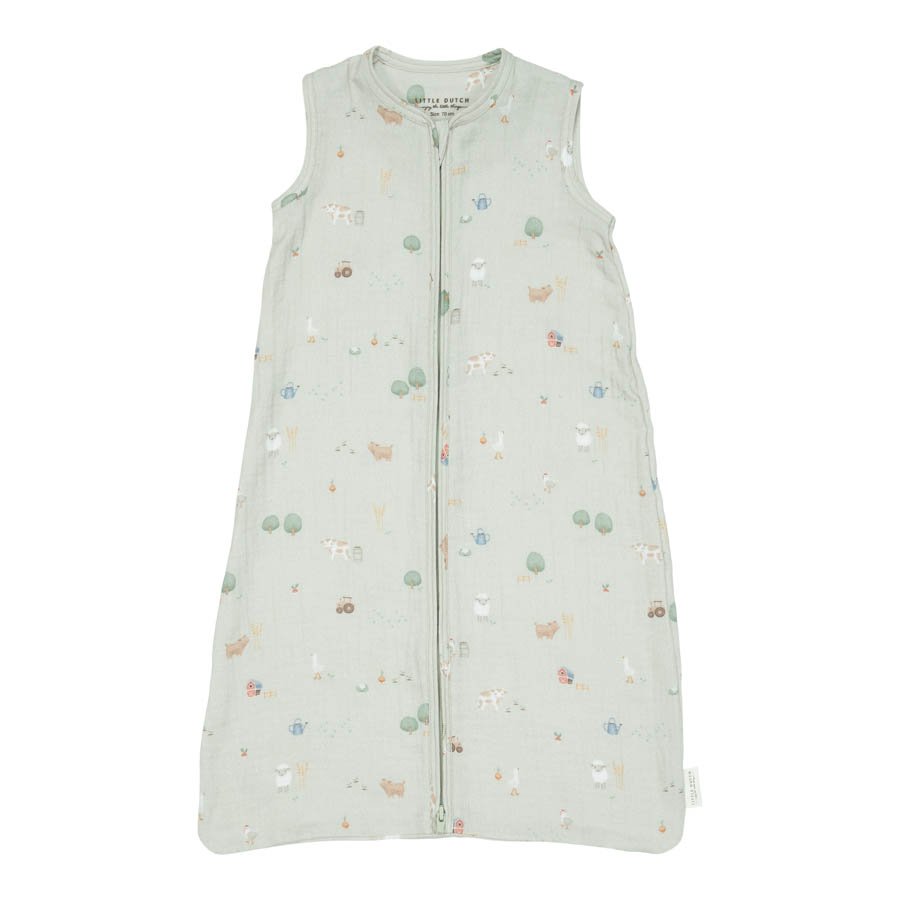 TE12414022-Summer-sleeping-bag-muslin-Little-Farm-Olive-3.jpg Saco Cama de Verão Musselina 70 cm | Little Farm - Image 1