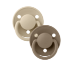 Pack de 2 Chuchas BIBS - De Lux - Vanilla/Dark Oat - Size1 Round