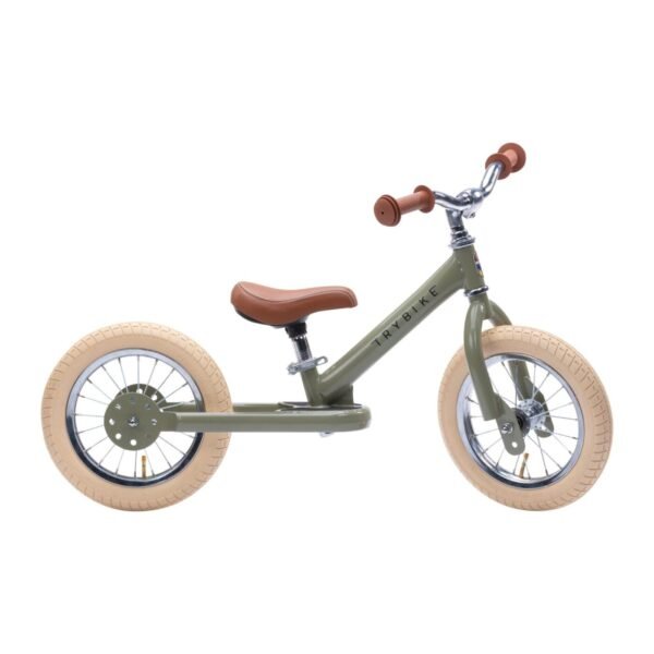 Bicicleta de Equilibrio Vintage Verde – Gloss – Trybike - Image 1