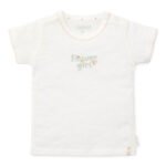T-shirt - Manga Curta - Off White Flower Girl