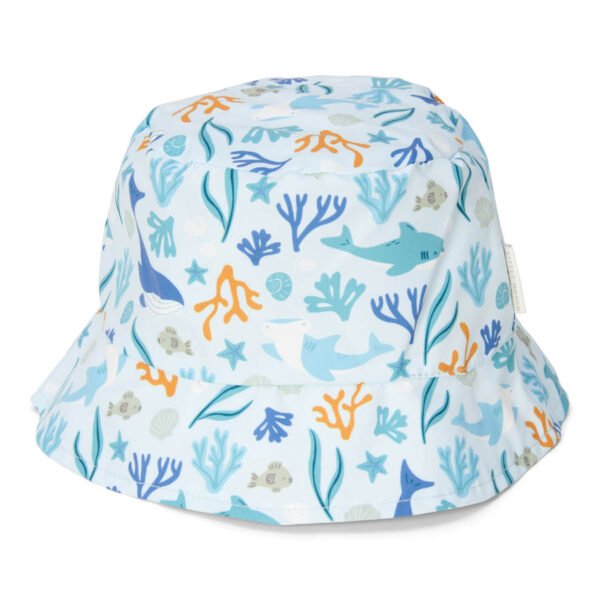 Chapéu de Verão Reversivel - Honey Stripes / Ocean Dreams Blue - Image 2