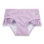 Cueca de Banho com Folhos - Mauve