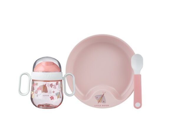 Conjunto de Refeição de Bebé Mio - 3 Pcs - Flowers & Butterflies - Image 1