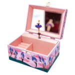 Caixa de jóias musical ‘Ethereal’ com suporte para anéis e espelho largo ‘Happy Birds’ - Image 2