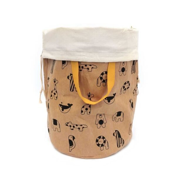 Saco de Arrumação Impermeável em Papel Kraft - 'Animais' - Image 6