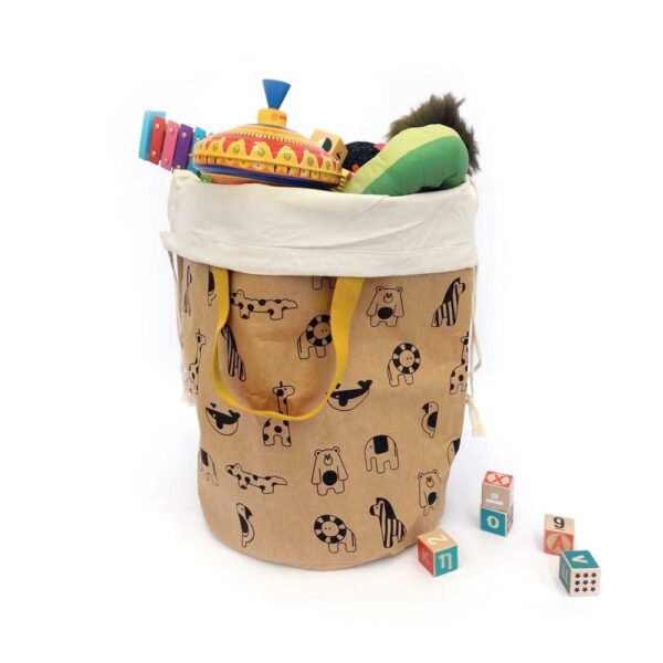 Saco de Arrumação Impermeável em Papel Kraft - 'Animais' - Image 4