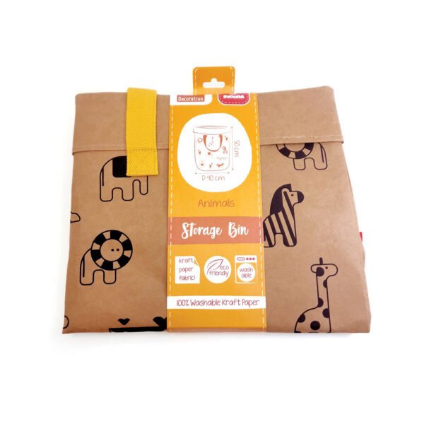 Saco de Arrumação Impermeável em Papel Kraft - 'Animais' - Image 5