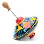 Pião de Metal com Som e Pega de Madeira "Confetti" - Image 3