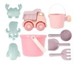 Set Brinquedos de Praia Balde com Camião - Rosa Gloss