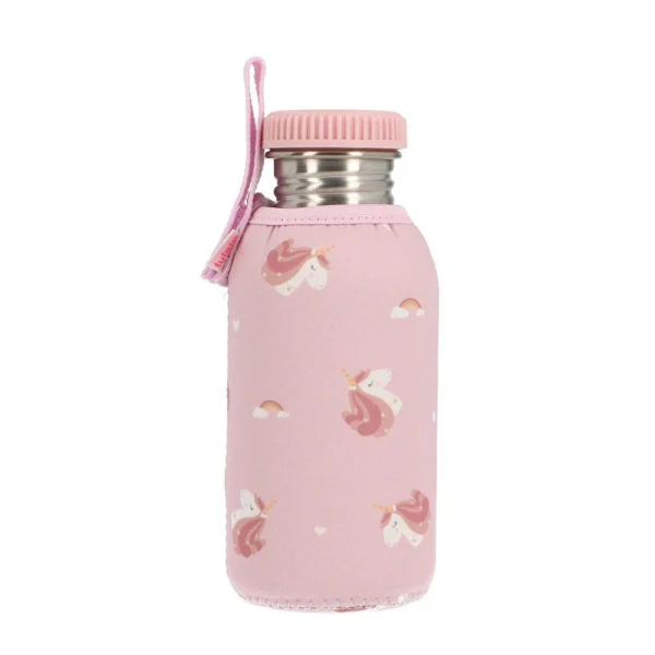 Garrafa de Aço com Forro Neoprene Unicórinio Mágico | 500ml