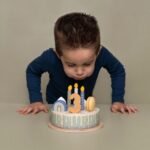 Bolo de Aniversário em Madeira - Azul - Image 2