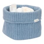 Cesto de Arrumação Pequeno em Malha | Pure Denim Blue - Image 2
