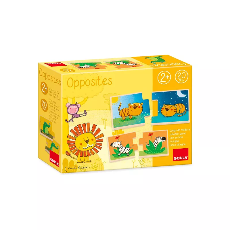 puzzle-contrarios-selva_30083_full Jogos de Madeira os Contrários - Leo o Rei da Selva - Image 1