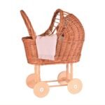 Carro de Bonecas em Vime, com Mantinha