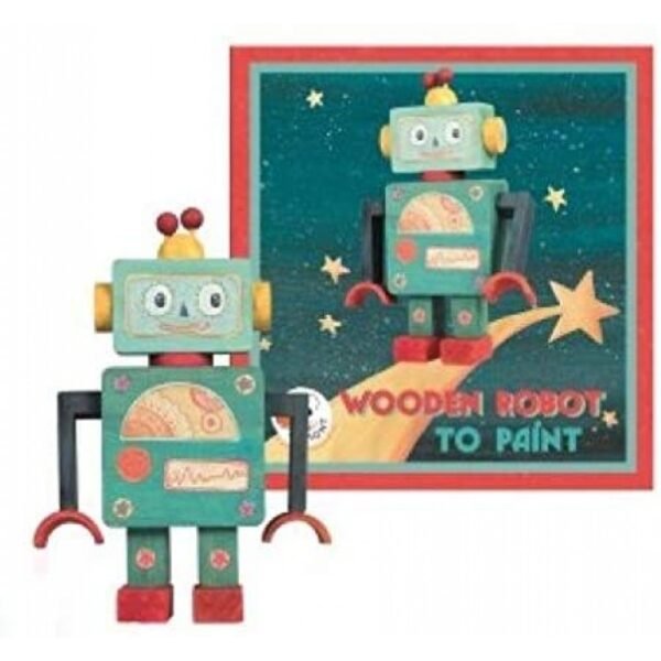 DIY - Robot de Madeira para Colorir
