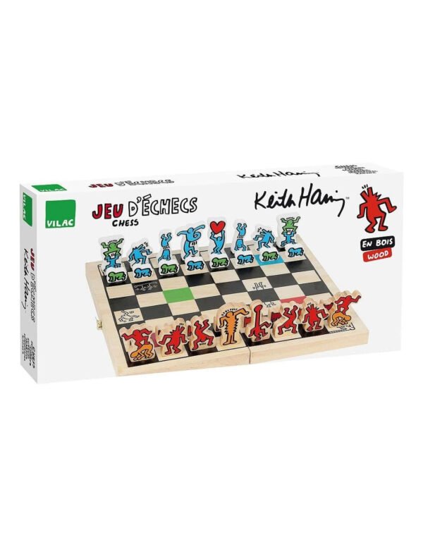 Jogo de Xadrez em Caixa de Madeira - Keith Haring - Image 4