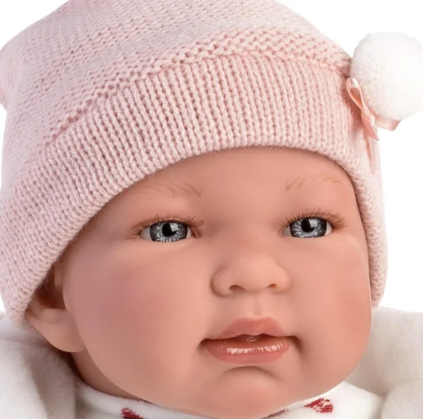 Bebé Tina Recém Nascida Chorona com Capucho - 44 cm - Image 2