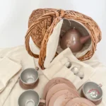 Conjunto de Chá os Ratinhos em Cesto de Verga - Image 2