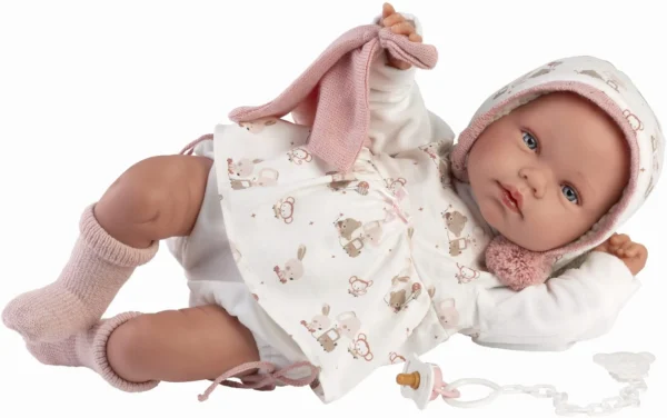 Bebé Tala Recém Nascida Chorona com Touca  - 44 cm - Image 3