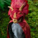 Capa de Dinossauro Triceratops Vermelho | 4/5 Anos - Image 3