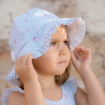 Chapéu de Praia Reversivel | Sunny Flowers Blue - Image 5