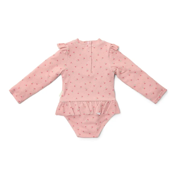 Fato de Banho de Manga Comprida com Folhos – Sunny Flowers Blush Pink - Image 7