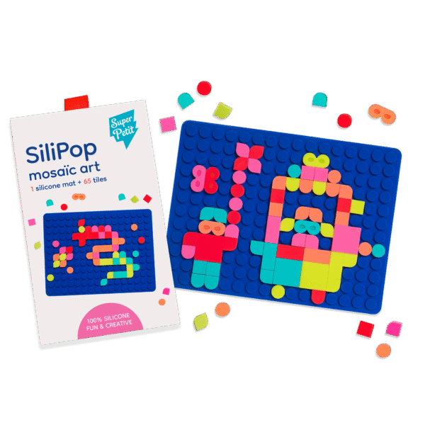 Mosaic Art - SILIPOP - Individual de Silicone Azul + 65 peças - Image 1