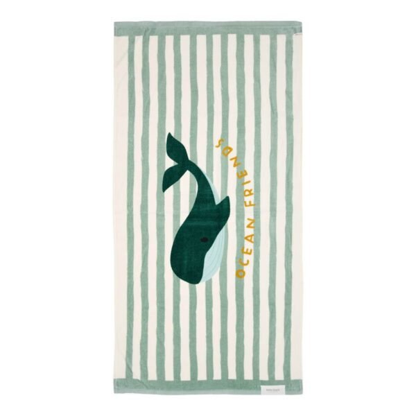 Toalha de Praia | Seashells and Stripes Surf Blue - Image 1