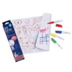 Mini Individual Reversivel em Silicone - Poney Club | Com 4 Marcadores Apagáveis