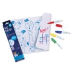 Mini Individual Reversivel em Silicone - Robot | Com 4 Marcadores Apagáveis