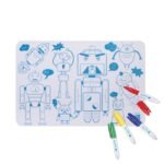 Mini Individual Reversivel em Silicone - Robot | Com 4 Marcadores Apagáveis - Image 5