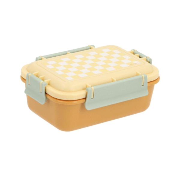 Lancheira Bento Stripes Yellow Chess