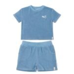 Conjunto T-shirt e Calções "Vida Marinha – Azul Oceano"