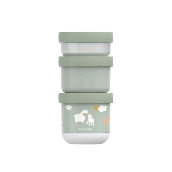Snackbox Empilhável 3 Peças – Little Farm – Little Dutch