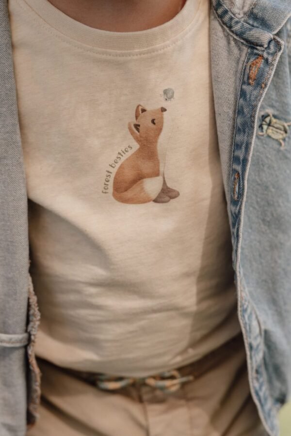 T-shirt de Manga Curta | Sand | Forest Friends - Image 4