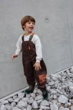 Calças de Chuva com Suspensórios - Peanut - Image 4