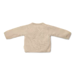 Casaco de malha envelope Soft Beige Melee - Image 2
